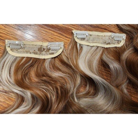 18" Wavy Bayalage 4 Piece Hair Extensions Synthetic Hair - Picture 5 of 6
